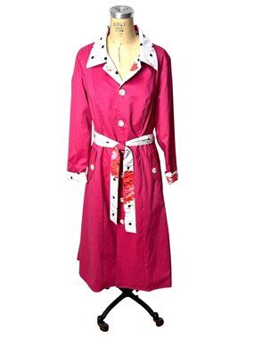 Y2K reversible trench coat raincoat by Samuel Dong Size M